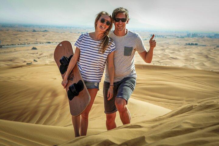 Abu Dhabi: Desert Safari with BBQ, Camel Ride & Sandboarding