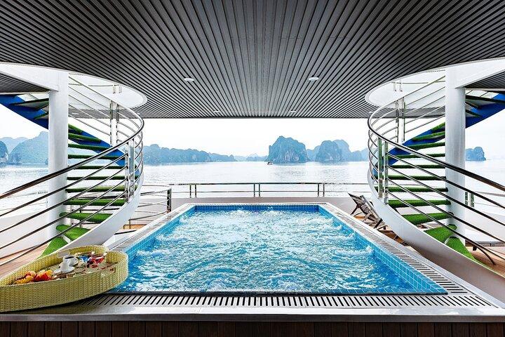 From Hanoi: Luxury Halong Hercules Premium Cruise, Buffet Lunch