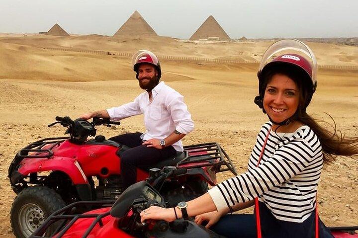 Cairo Private Quad Bike Desert Tour with Pyramids and Sunset