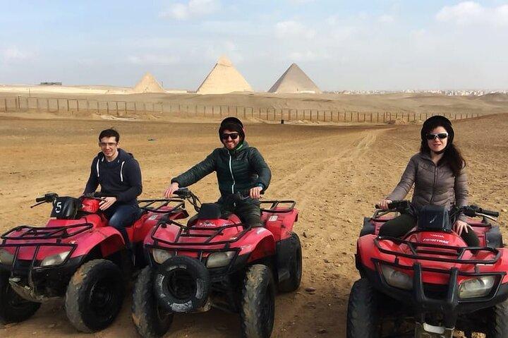 Cairo Private Quad Bike Desert Tour with Pyramids and Sunset
