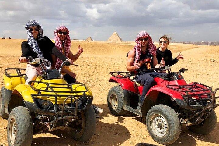 Cairo Private Quad Bike Desert Tour with Pyramids and Sunset