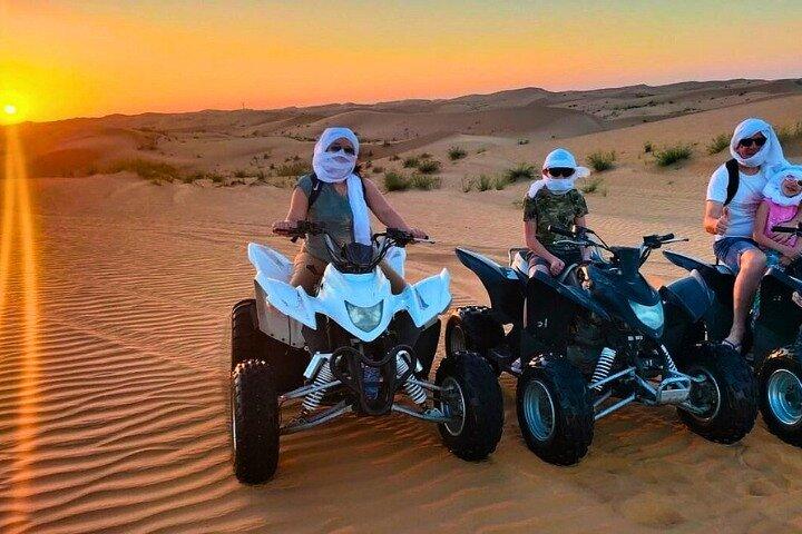Dubai Premium Desert Safari with QuadBike Ride BBQ Dinner & Shows