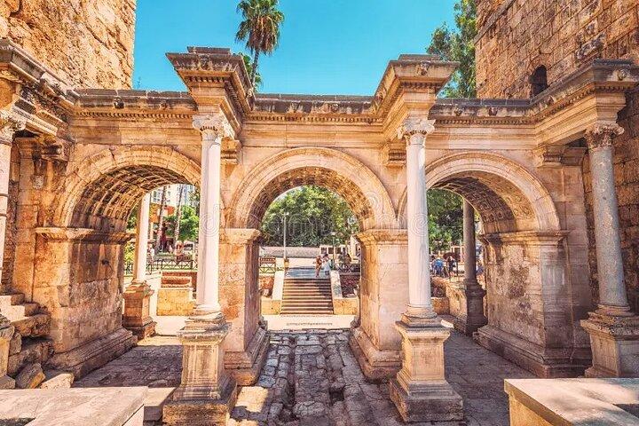 Antalya : Guided Old City Tour w/Cable Car&Waterfalls & Boat Trip