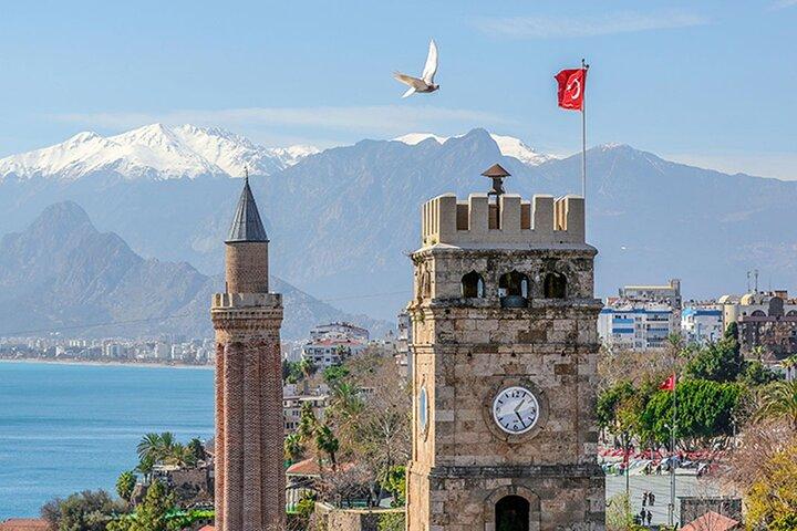 Antalya : Guided Old City Tour w/Cable Car&Waterfalls & Boat Trip
