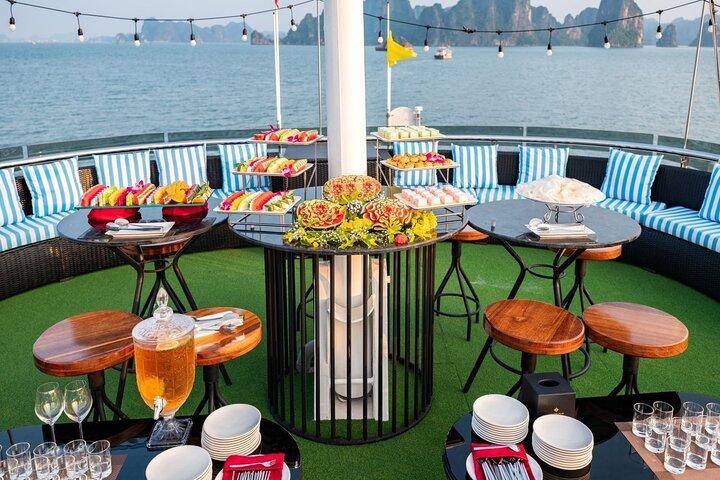 Best Price Halong 5 Star Day Cruise Buffet, Pool ,Sunset party
