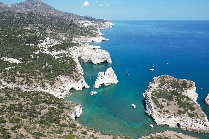 Full day sailing cruise on the West side of Milos island