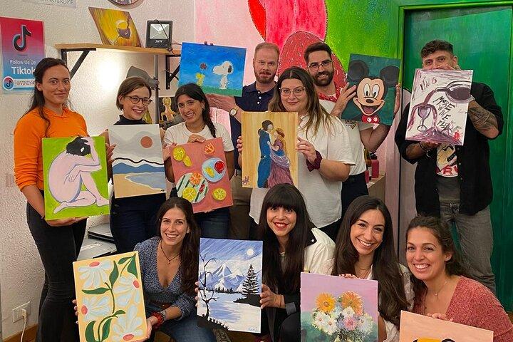 Paint & Wine Experience in Piazza Navona