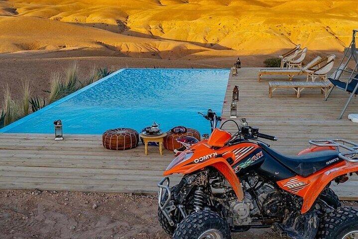 Marrakech Agafay Desert Tour with Quad, Camel Ride and Dinner