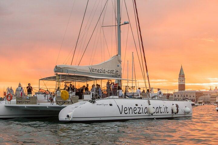 Sunset Jazz Catamaran Cruise with Aperitivo and Live Saxophone