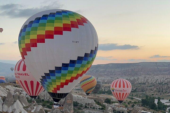 Hot Air Balloon Flight in Cappadocia with Rainbow Balloons