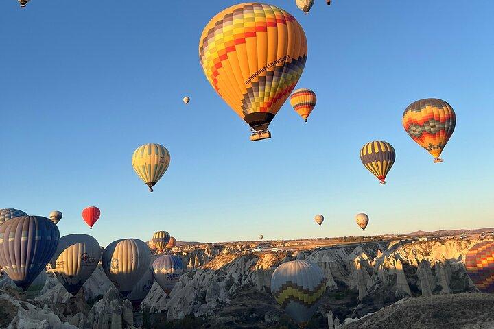 Hot Air Balloon Flight in Cappadocia with Rainbow Balloons