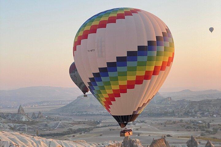 Hot Air Balloon Flight in Cappadocia with Rainbow Balloons