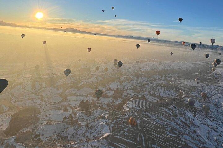 Hot Air Balloon Flight in Cappadocia with Rainbow Balloons