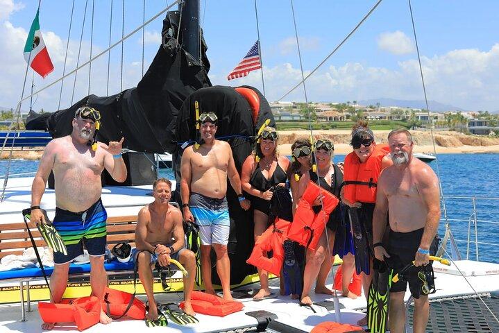 Los Cabos Party Catamaran: Snorkeling, Open Bar & Music Fun