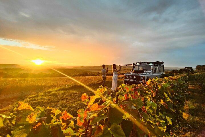 Sunset and champagne tasting in the vineyards