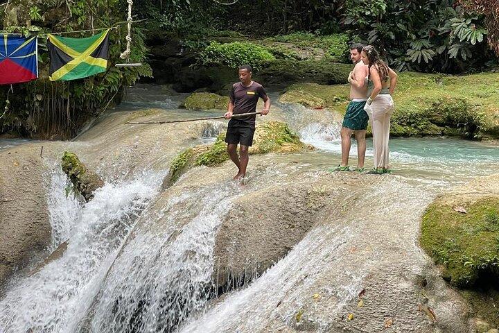 Blue Hole Secret Falls and Calypso River Tubing from Falmouth