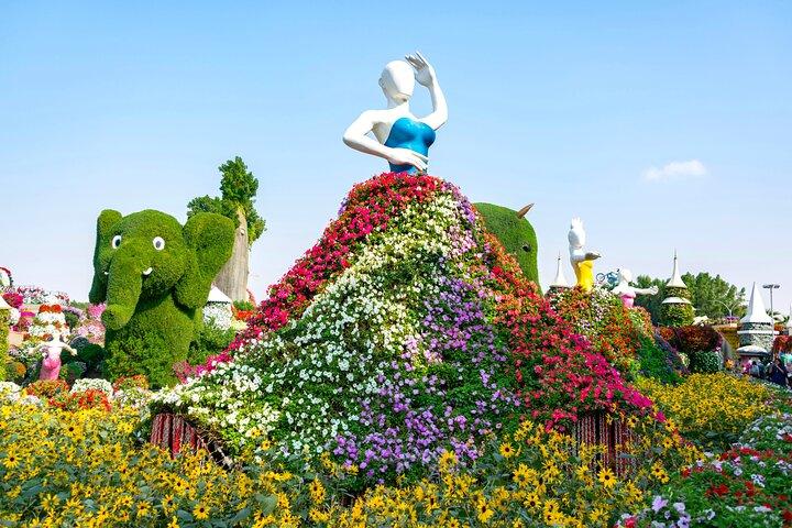 Miracle Garden and Global Village with Transfers from Abu Dhabi