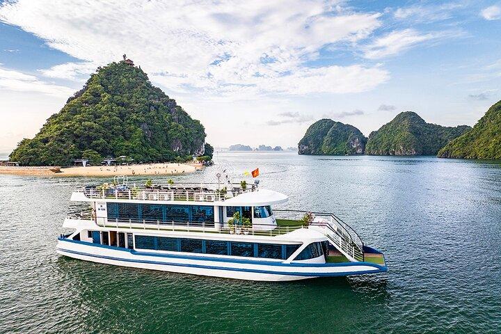 Hanoi to Halong Bay VIP Limo Sea Lion Cruise Buffet and Jacuzzi