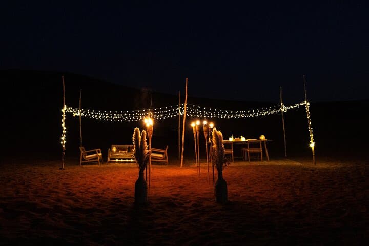 Private Dinner in the dunes in the Mleiha National Park