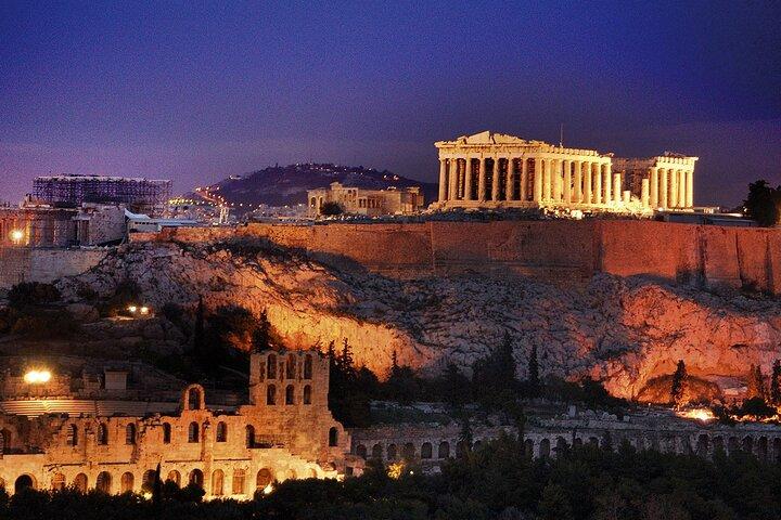 Athens by Night Private Tour with Dinner
