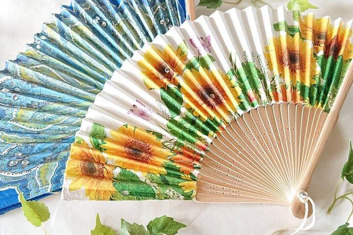 Making traditional Japanese cultural fans in Tokyo