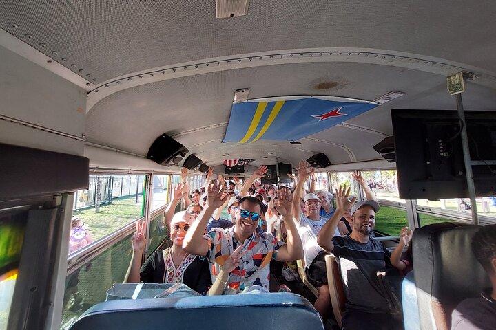 Half-Day Aruba Sightseeing Tour & Beach in an Air-condition Bus