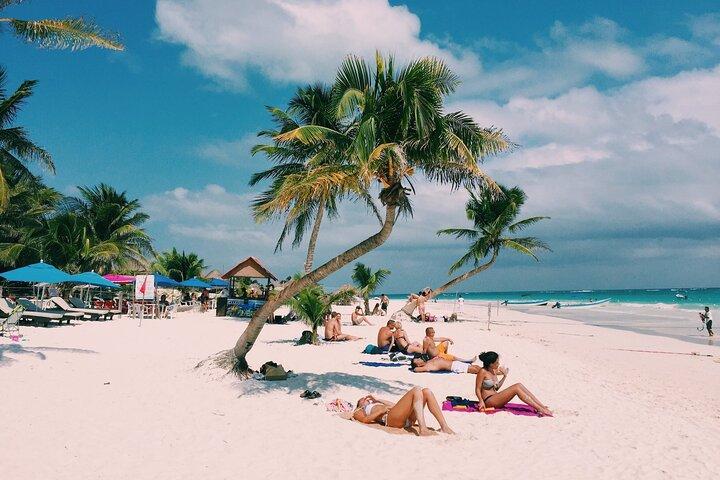 Kaan Luum Lagoon, Paradise Beach and Swim in 2 Tulum Cenotes