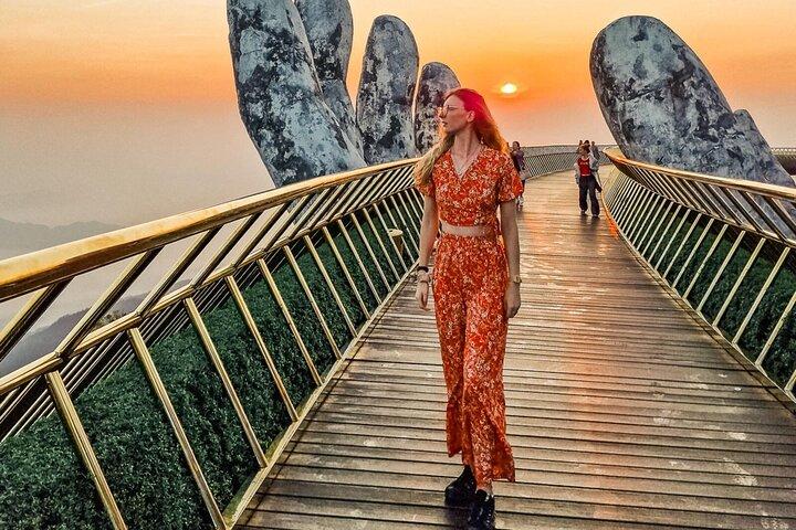 Ba Na Hills Sunset Tour with Golden Bridge & Night Dragon Bridge