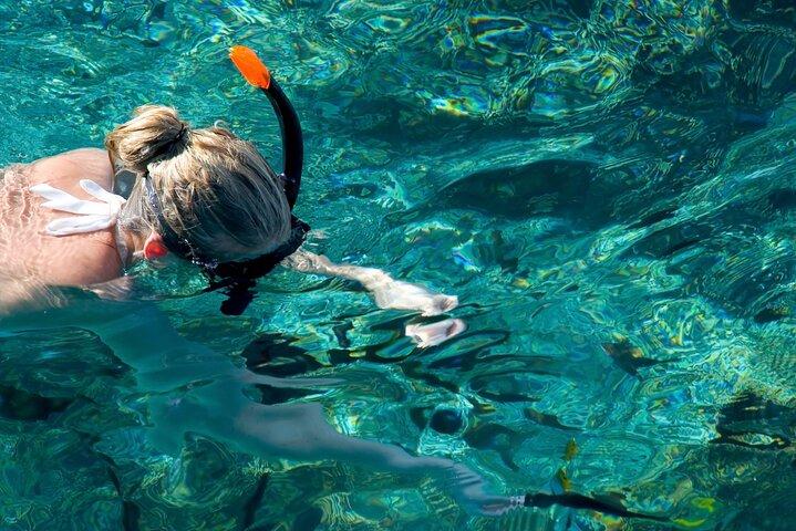 Mykonos: Private Catamaran Cruise—Lunch & Unlimited Drinks