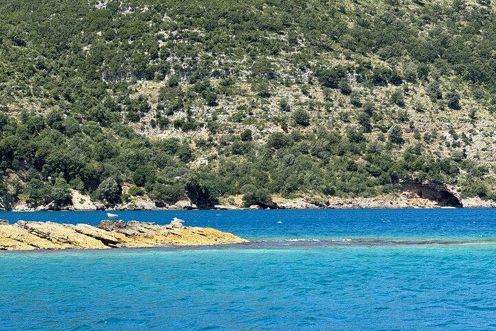Speedboat Tour to Sazan Island, Haxhi Ali Cave and Marine Park