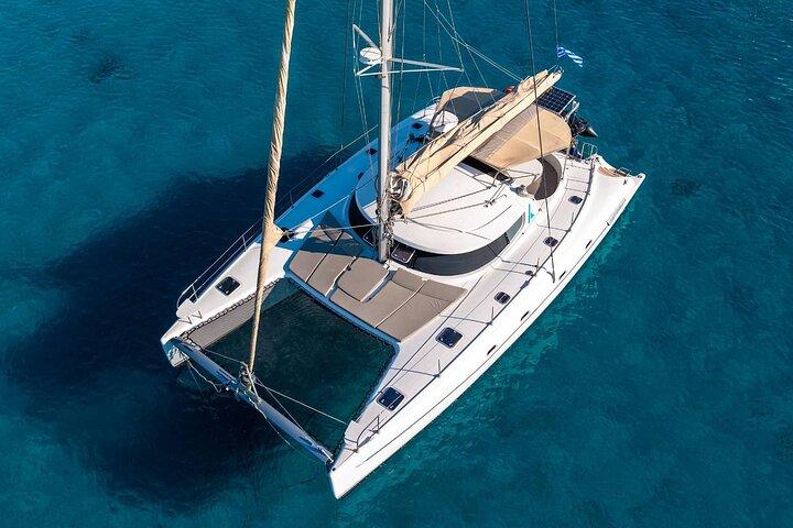 Mykonos Catamaran Private Day Cruise, Full Lunch & Open-bar