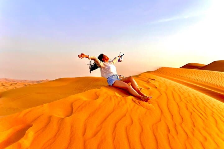 Dubai Desert Safari: Dune Bashing, Camel Ride, Sandsurf & 5* BBQ