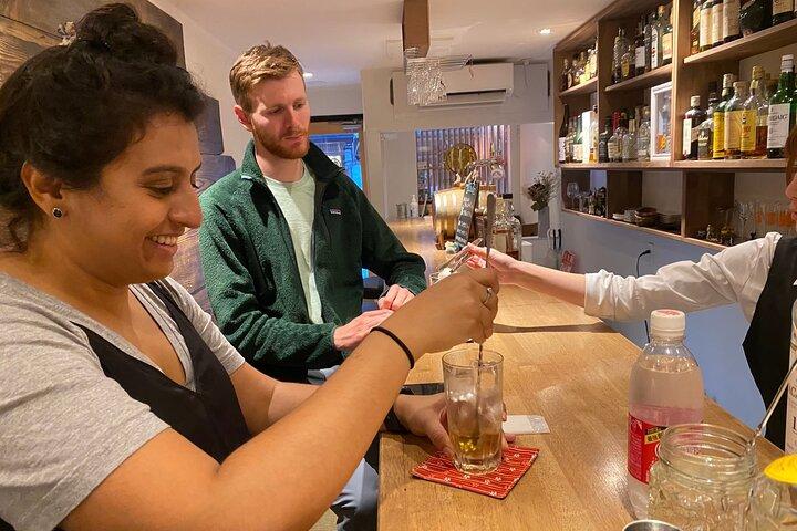 Japanese whiskey tasting; relaxed and educational in the bar