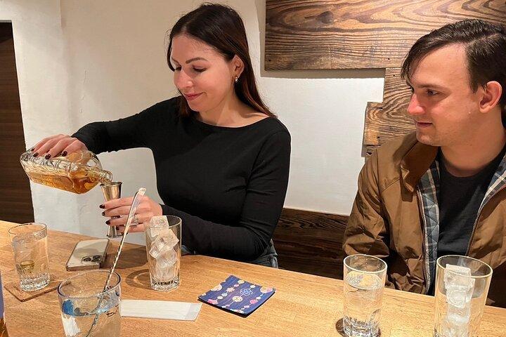 Japanese whiskey tasting; relaxed and educational in the bar