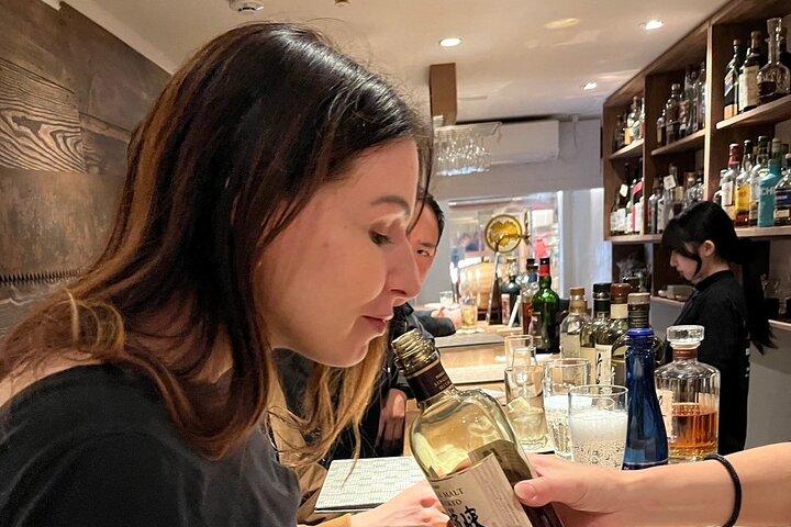 Japanese whiskey tasting; relaxed and educational in the bar