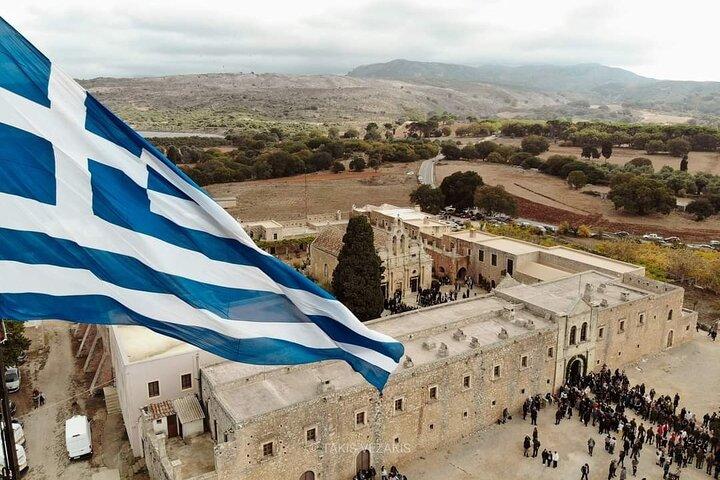 From Rethymno:Arkadi Monaster Margarite village and Melidoni Cave