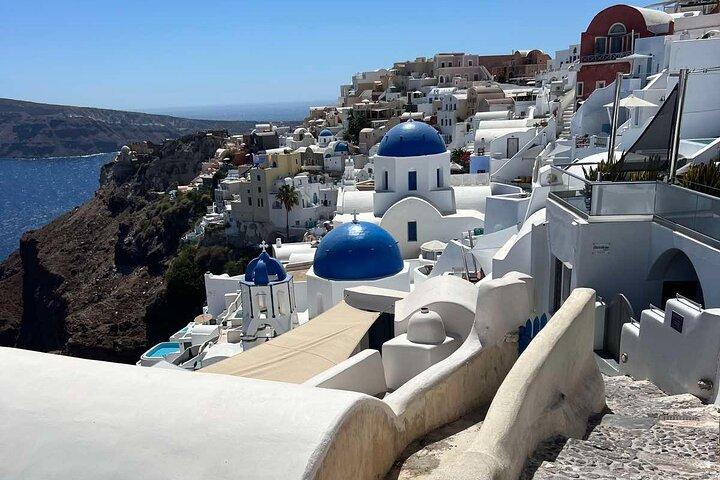 Santorini skip the CableCar by WaterTaxi n TOUR in native English
