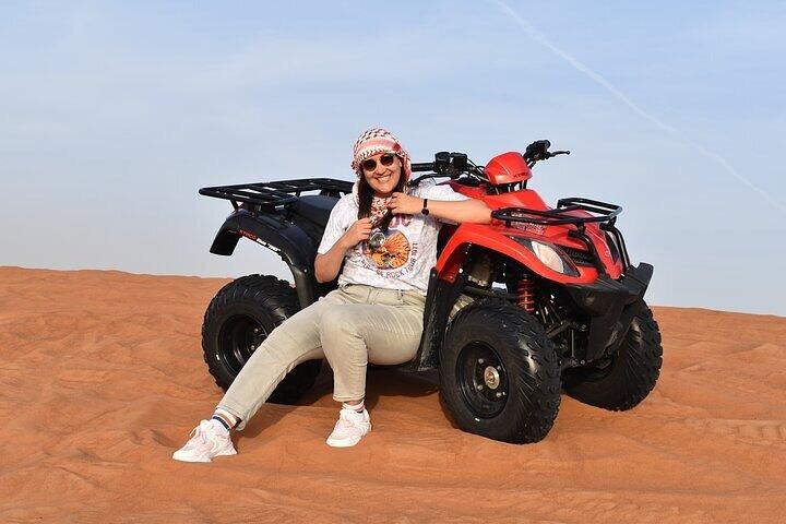 Dubai Red Desert Safari, Quad bike, Camel rid, BBQ Dinner & shows