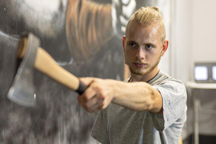 Axe Throwing in Fun Arena