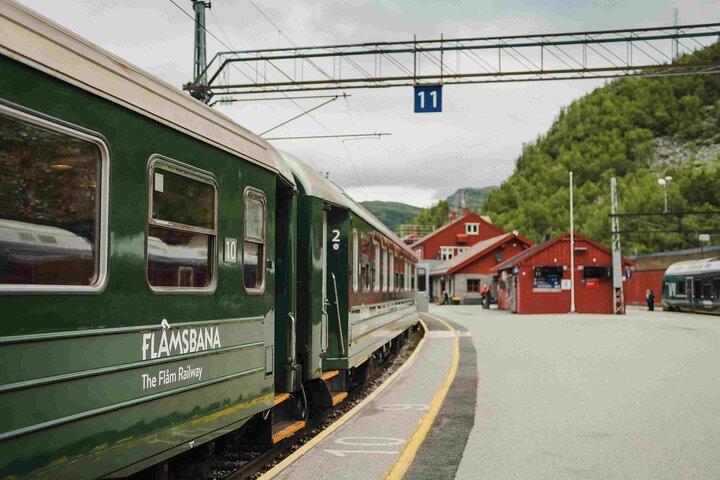 Guided tour to Viking Village, Nærøyfjorden Cruise & Flåm Railway