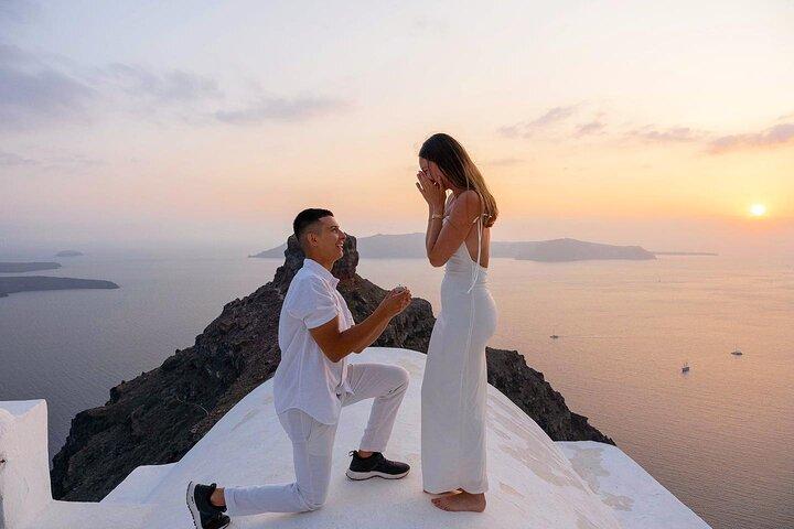 Surprise Proposal Photoshoot in Santorini
