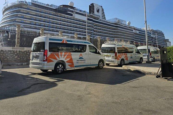From Alexandria Port: Giza Pyramids & Nile Cruise Day Tour.