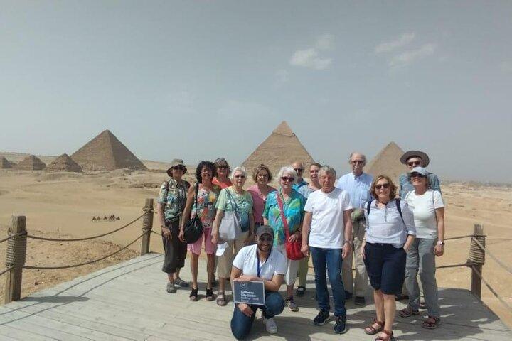 Exploring Giza Pyramids and Sphinx with Camel Ride