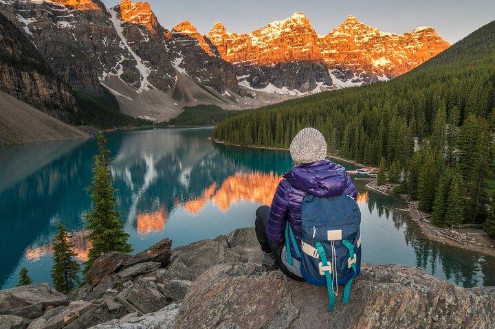 Sunrise Moraine Lake and Lake Louise