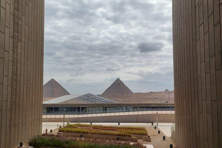 Giza Pyramids & Grand Egyptian Museum Tour with Guide & Tickets