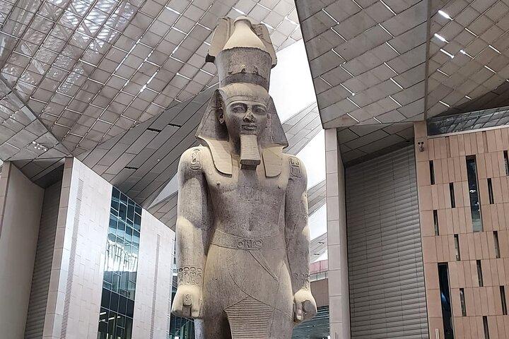 Giza Pyramids & Grand Egyptian Museum Tour with Guide & Tickets