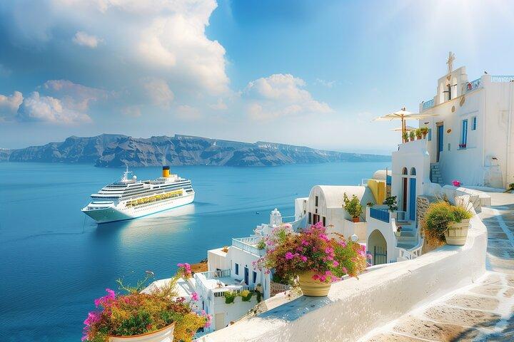 SKIP CABLE CAR® Santorini for Cruise Ships with Boat Transfers