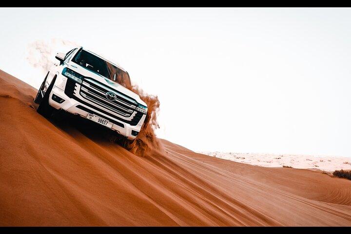 Abu Dhabi Grand Mosque Tour + Dubai Sunset Desert Safari & BBQ
