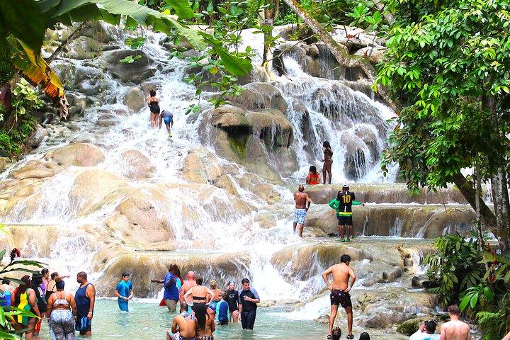 Dunn's River Park & Blue Hole Waterfall Combo from Montego Bay