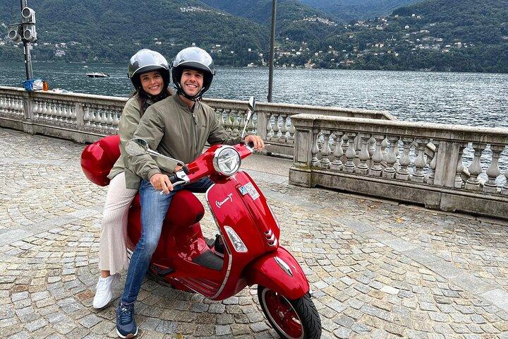 Vespa tour adventure on the lake